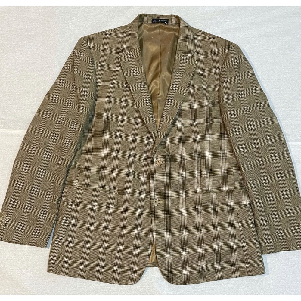 Tommy Hilfiger Tan Linen Mens Blazer Sportcoat R44